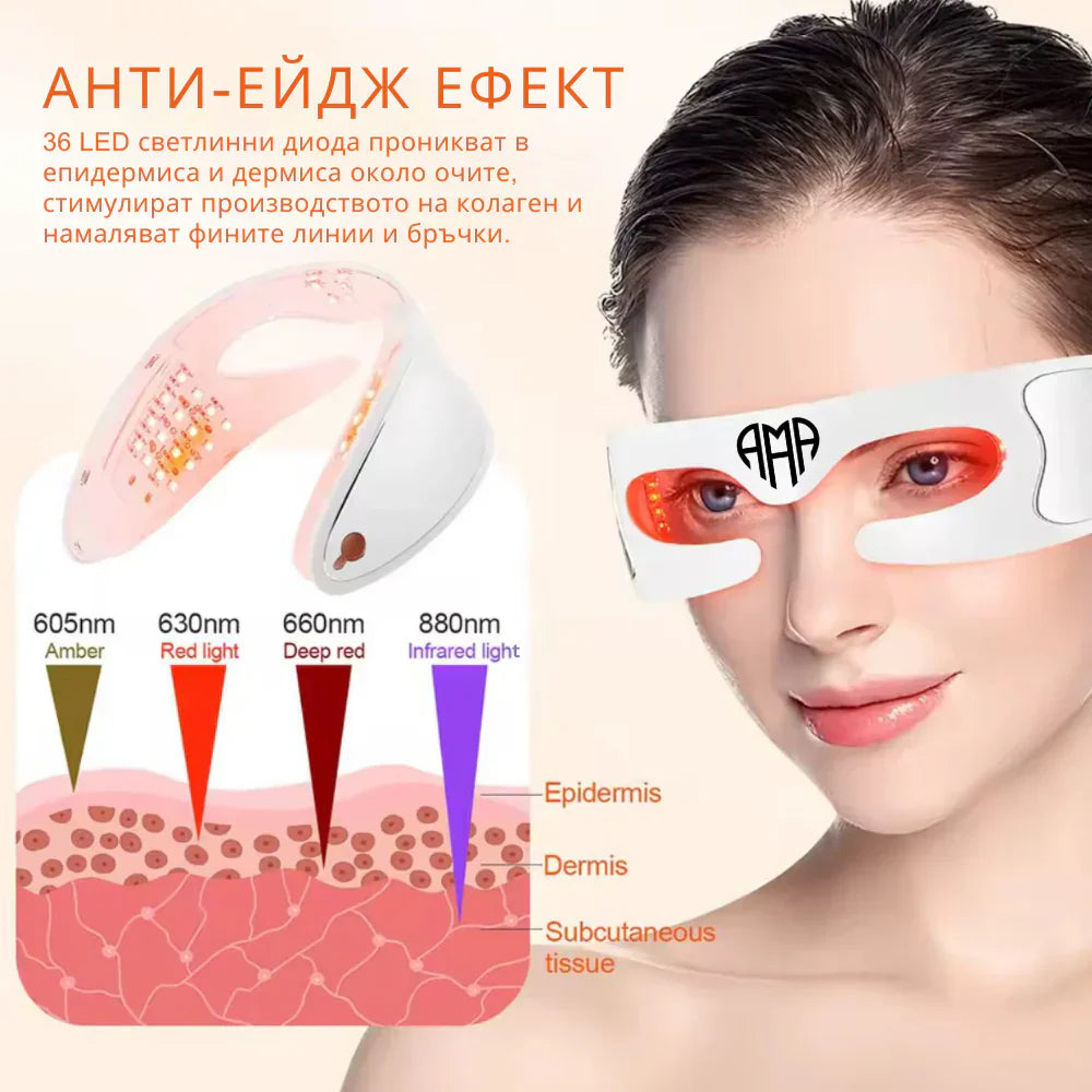 Μάσκα ματιών με θεραπεία με κόκκινο LED 880nm – Ανάκτηση, ανύψωση και ενεργοποίηση κολλαγόνου