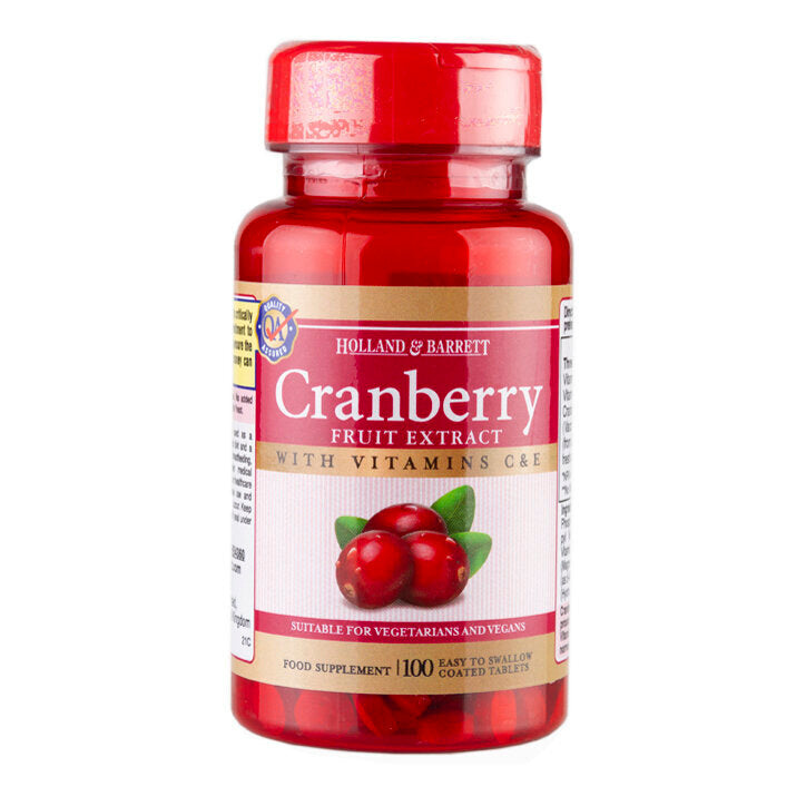 Cranberry με βιταμίνη C και E 90 δισκία Holland & Barrett