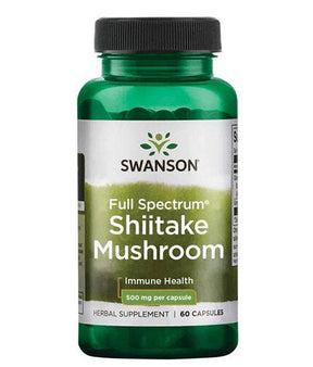 Full Spectrum Shiitake Mushroom 500 mg - 60 capsules - Nutra Best Europe