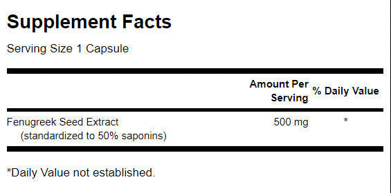 Εκχύλισμα Fenugreek 500 mg - 90 κάψουλες