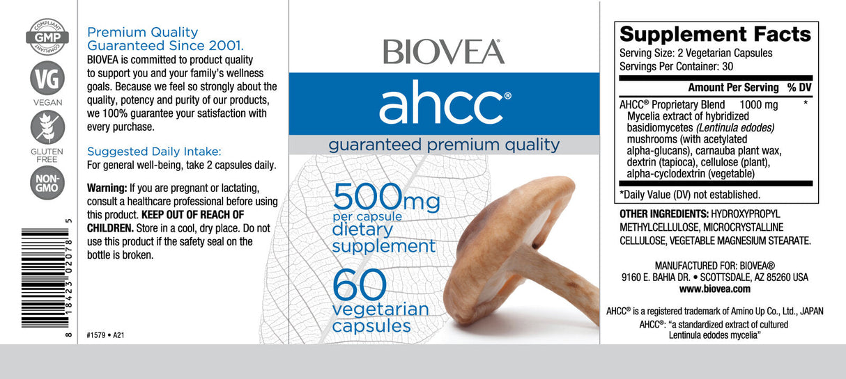 AHCC 500 mg μανιταριών.