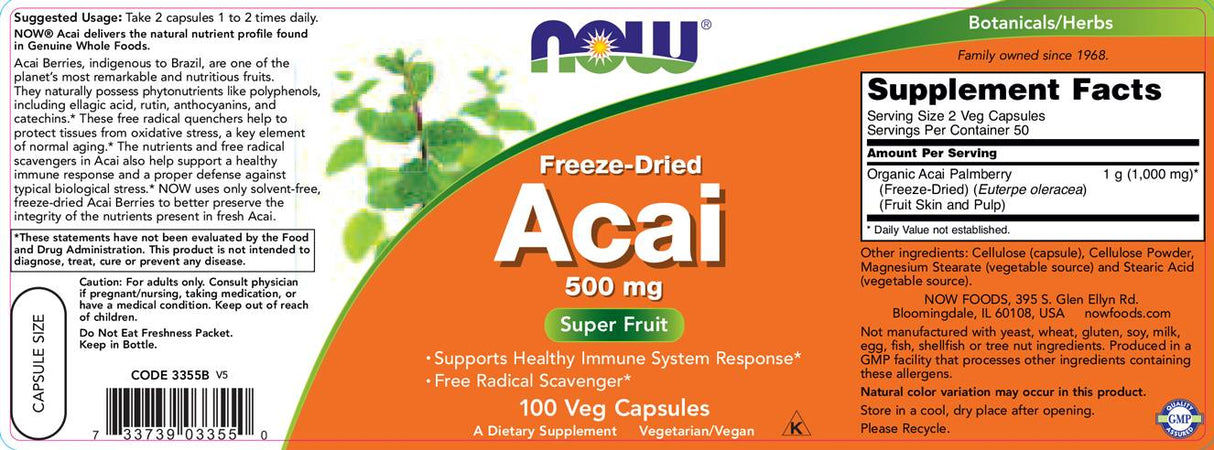 Acai 500 mg - 100 κάψουλες
