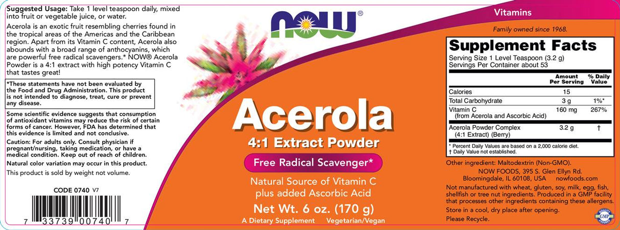 Acerola 4: 1 Pression Powder - 170 γραμμάρια