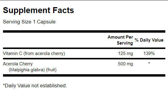 Acerola 500 mg - 60 κάψουλες