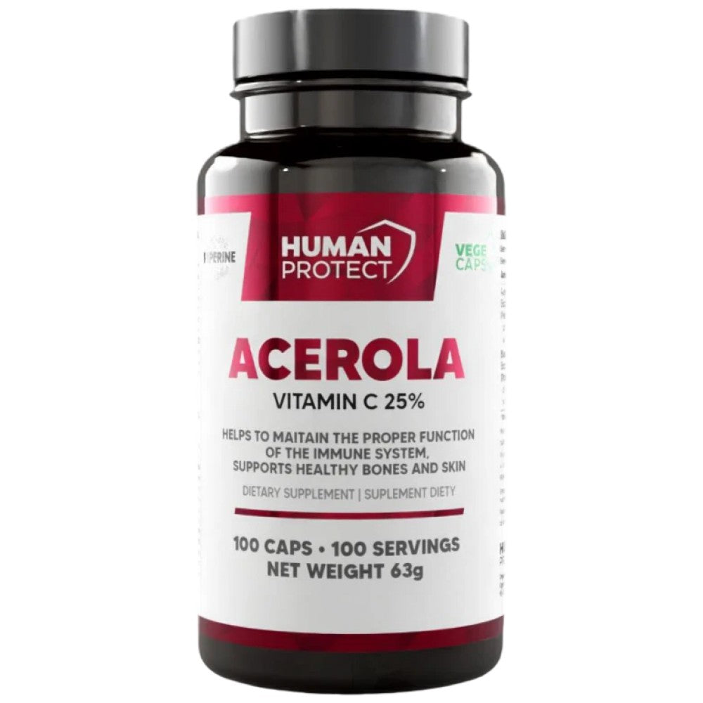 Acerola 500 mg | Φυσική πηγή βιταμίνης C - 100 κάψουλες