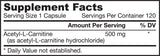 Acetyl L-Carnitine 500 mg - 60 κάψουλες
