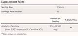 Acetyl L-Carnitine 750 mg - 90 Δισκία