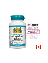 Acidophilus & Bifidus 10 δισεκατομμύρια ενεργά κύτταρα Διπλή αντοχή/acidophilus bifidus, 10 δισεκατομμύρια ενεργά προβιοτικά, 90 κάψουλες