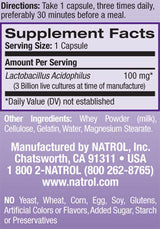 Προβιοτικό Acidophilus 100mg./100 καπάκια.
