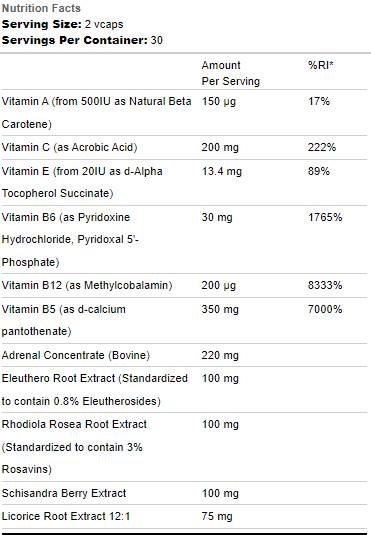 Adrenalcore | Με Ashwagandha - 60 κάψουλες