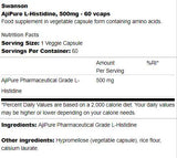 AjiPure L-Histidine 500 mg 60 κάψουλες