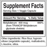 Albion Chelated Molybdenum 400 MCG - 60 κάψουλες