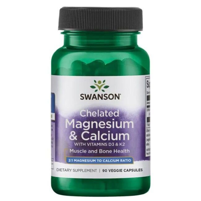 Albion Magnesium & Calcium/με βιταμίνη D3 & K2 - 90 κάψουλες