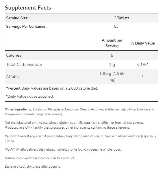 Alfalfa 650 mg - 500 Δισκία