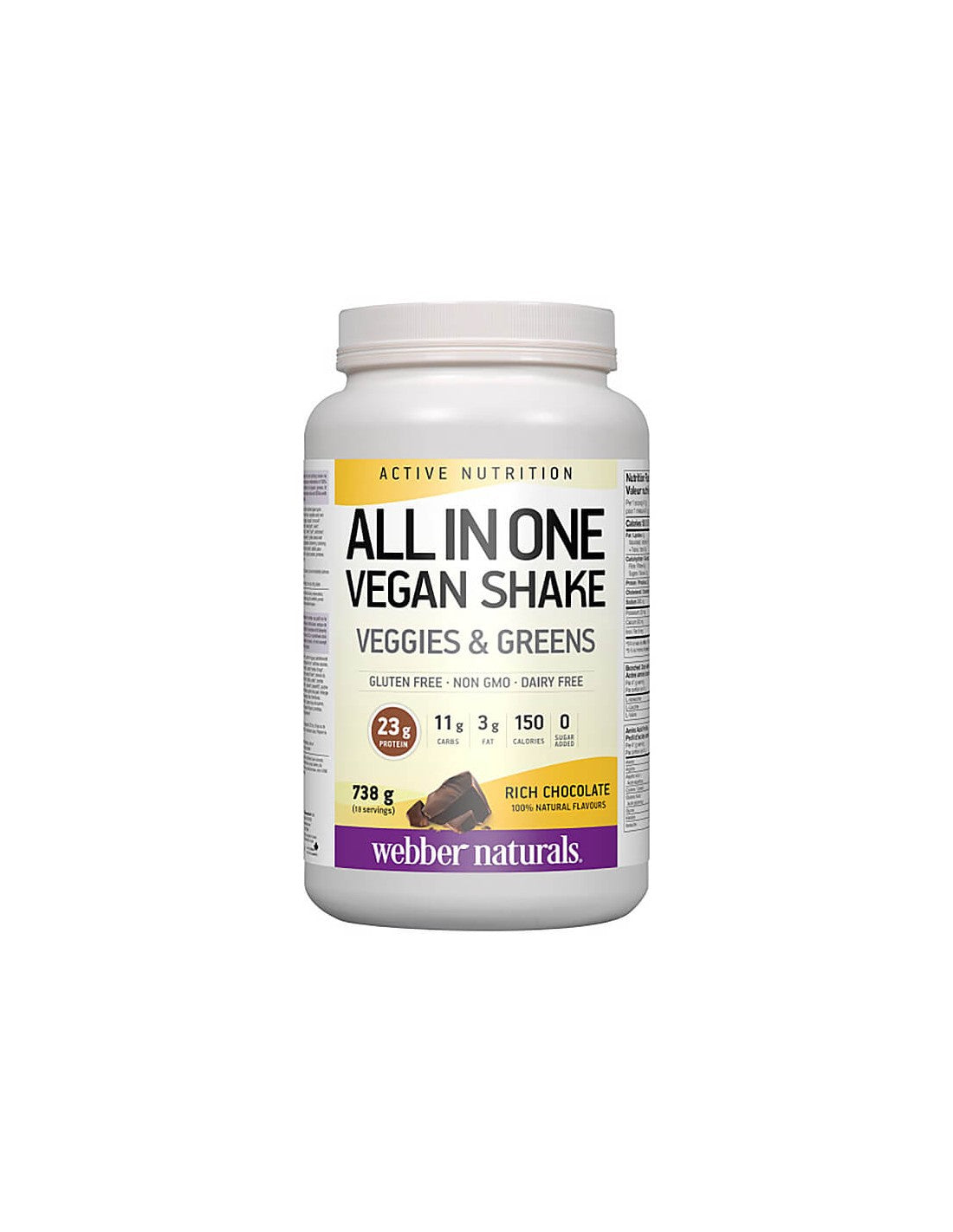 Συνολικά σε ένα Vegan Shake - Vegan Protein με γεύση σοκολάτας, σκόνη 738 g