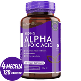Άλφα λιποϊκό οξύ 650mg /120 κάψουλες, 120 δόσεις/ <tc>Nutravita</tc>
