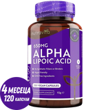 Άλφα λιποϊκό οξύ 650mg /120 κάψουλες, 120 δόσεις/ <tc>Nutravita</tc>