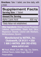 Άλφα lipoic οξύ/απελευθέρωση χρόνου/600 mg./45 καρτέλες.