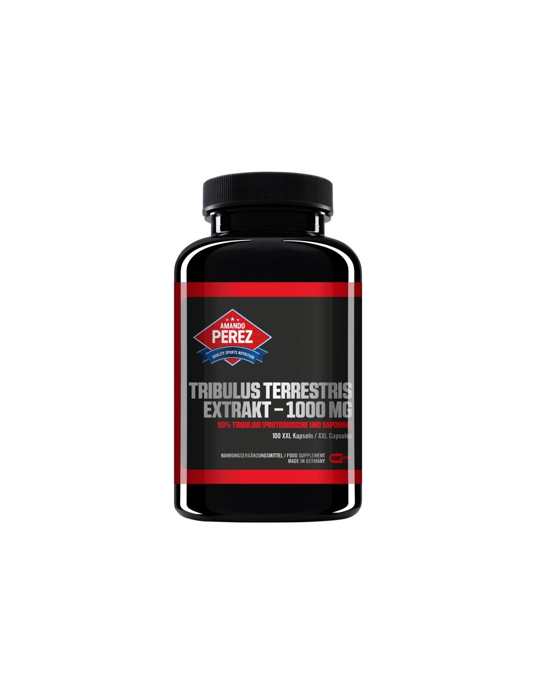 Amando Perez® Tribulus Terrestris Extrakt - Tribulus Terrestris (Granny's Tooth) 1000 mg, 90% Tribuloid, 100 XXL κάψουλες <tc>Vitabay</tc>