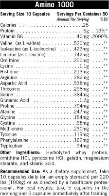 Amino 1000 500 κάψουλες