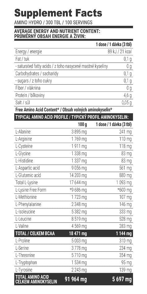 Amino Hydro 4000 mg - 300 δισκία
