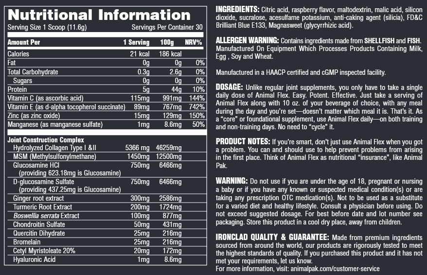 Animal Flex Powder - 348 γραμμάρια