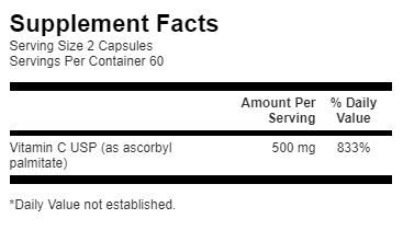 Ασκορβυλ παλμίτη 250 mg - 120 κάψουλες