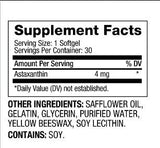Astaxanthin 4 mg - 60 κάψουλες γέλης