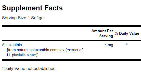 Astaxanthin 4 mg - 60 κάψουλες γέλης