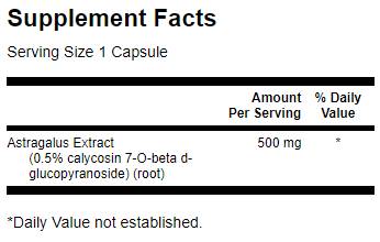 Astragalus 500 mg - 120 κάψουλες