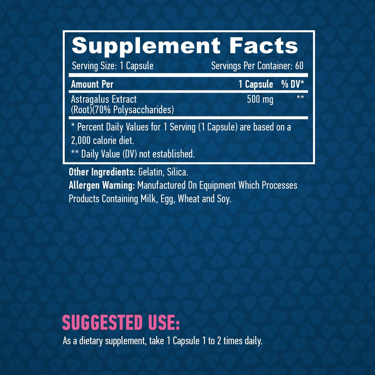 Astragalus 500mg./60 καπάκια.