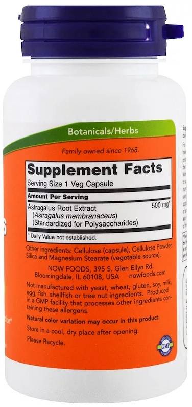 Astragalus Extract 500 mg - 90 κάψουλες