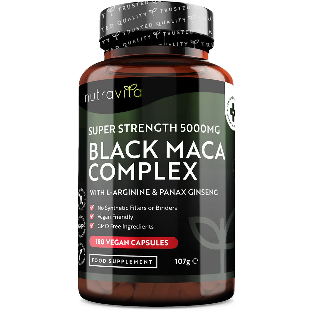 Σύμπλεγμα ρίζας μαύρης μάκας 5000mg /180 κάψουλες, 180 ημέρες/ <tc>Nutravita</tc>