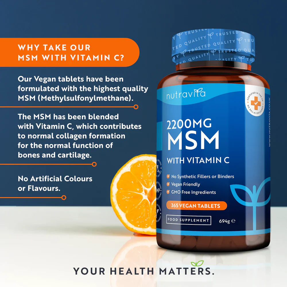 MSM 2200 mg (οστά και αρθρώσεις) - 365 δισκία