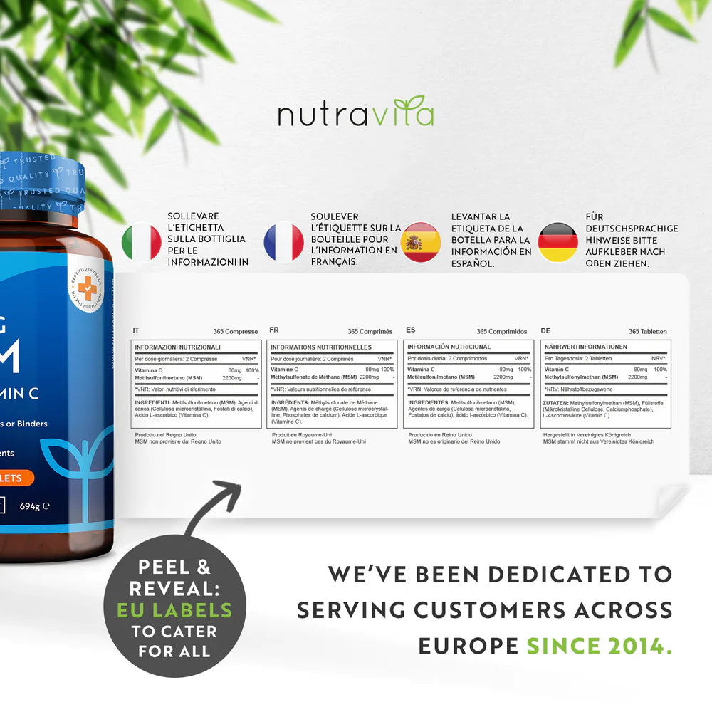 MSM 2200 mg (οστά και αρθρώσεις) - 365 δισκία