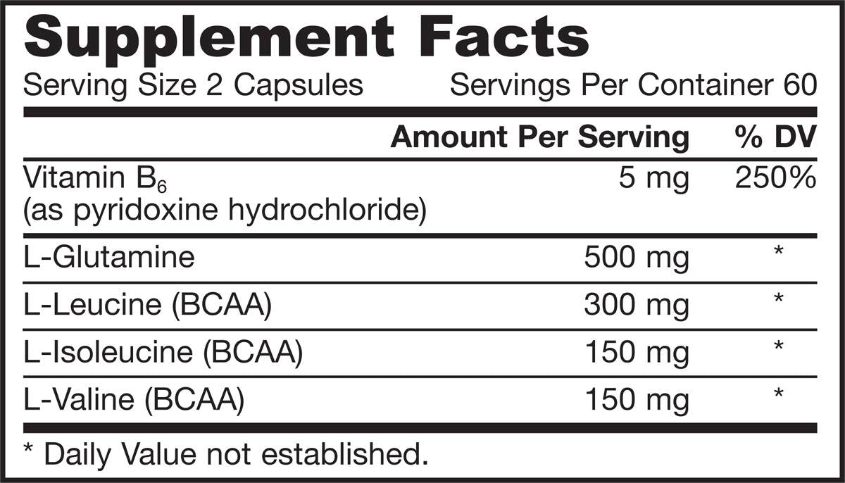 BCAAS/Glutamine 120 κάψουλες