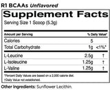 Bcaas unflavored | 100% μικροποιημένων 2: 1: 1 BCAA τύπος - 318 γραμμάρια