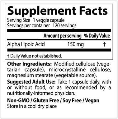 BEST Alpha Lipoic Acid 150 mg - 120 κάψουλες