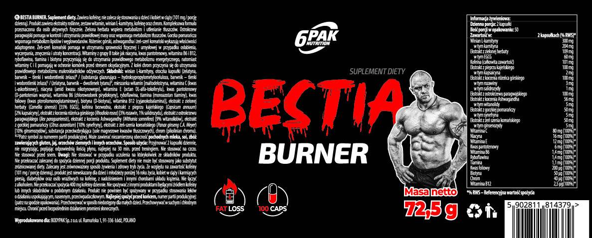 Bestia Burner - 100 κάψουλες