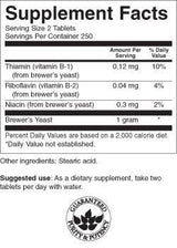 Ζύμη ζύμης 500 mg 500 δισκία