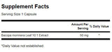 Bacopa Monniera 10: 1 Εξαγόμενο 50 mg - 90 κάψουλες