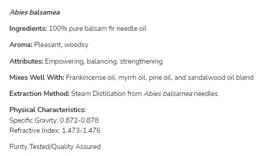 Βαλσαμέλαιο βελόνας ελάτης | 100% Pure Abies Balsamea - 30 ml
