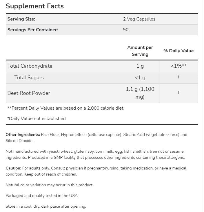 Ρίζα τεύτλων 550 mg - 180 κάψουλες