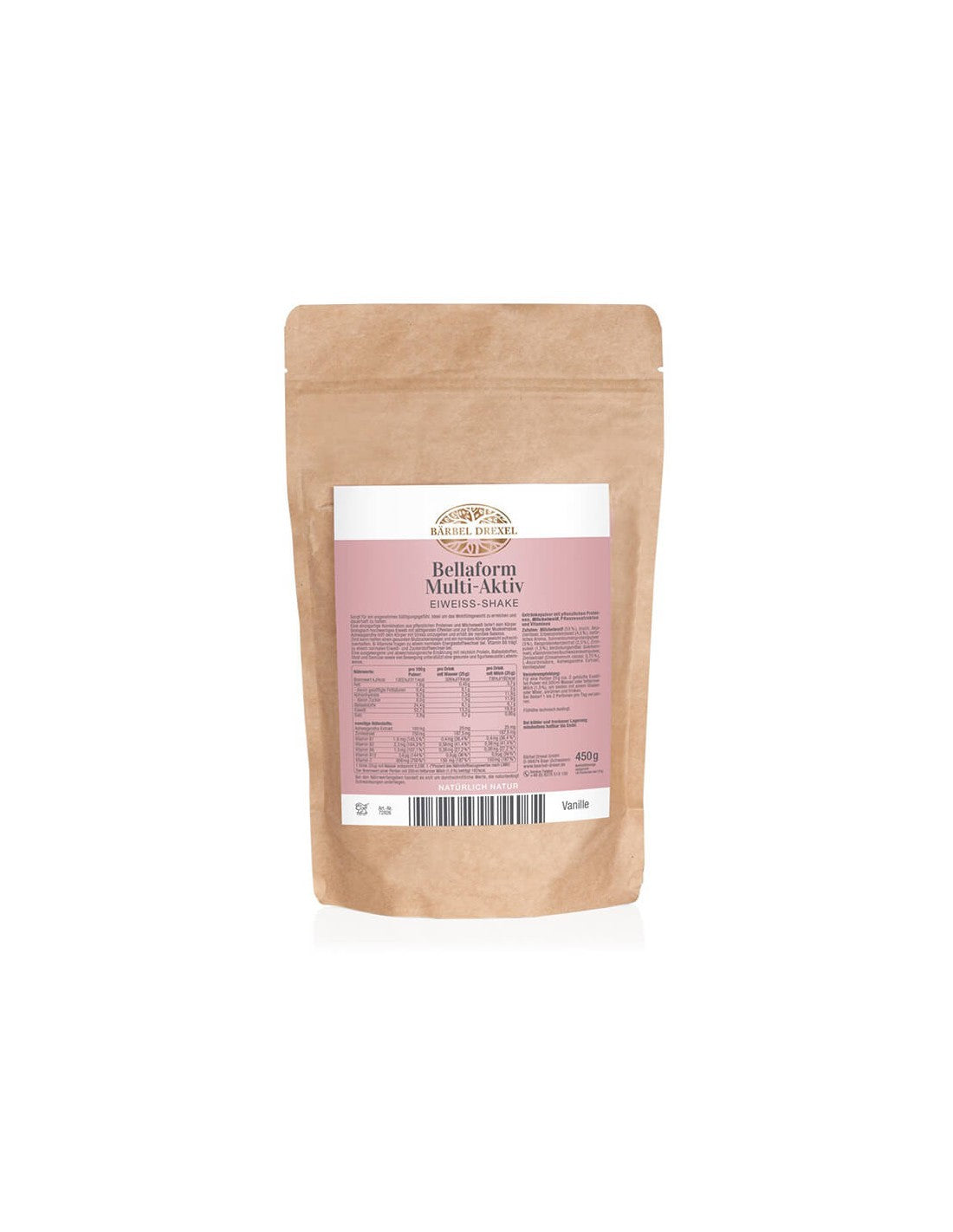 Πρωτεΐνη λαχανικών και γάλακτος + ashwagandha, κανέλα και βιταμίνες - Bellaform, 450 g, σκόνη με γεύση βανίλιας και κανέλας <tc>Bärbel Drexel</tc>