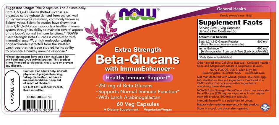 Beta 1,3/1,6 Glucan 250 mg - 60 κάψουλες