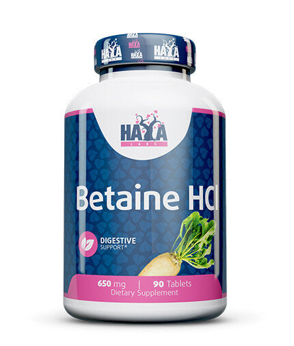 Betaine HCl 650mg/90 καρτέλες.