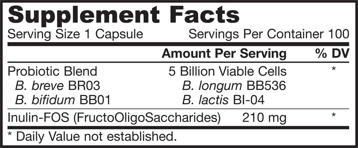 Bifidus Balance + FOS 100 κάψουλες