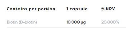 Βιοτίνη 10.000 mcg - 120 κάψουλες