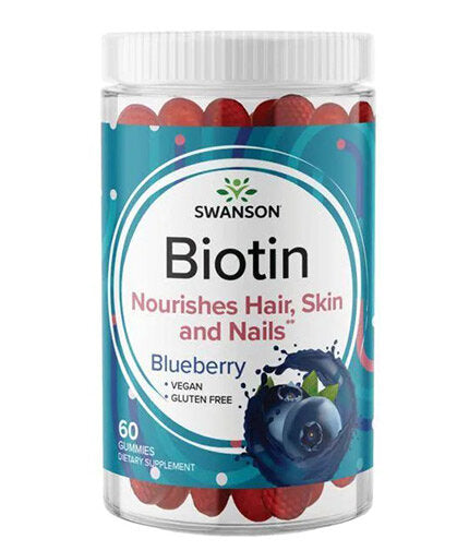Biotin Gummies 5.000 MCG | Blueberry - 60 μασώμενα δισκία
