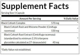 Black Cohosh (τυποποιημένη) 550 mg - 120 κάψουλες